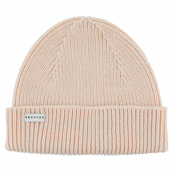 Ribbed Merino Beanie / Pink - Escuyer