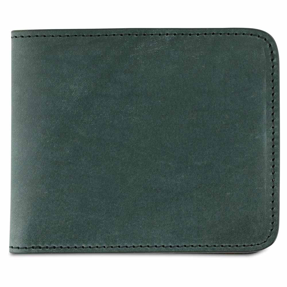 Leather Billfold Wallet - Green / Cognac - Escuyer