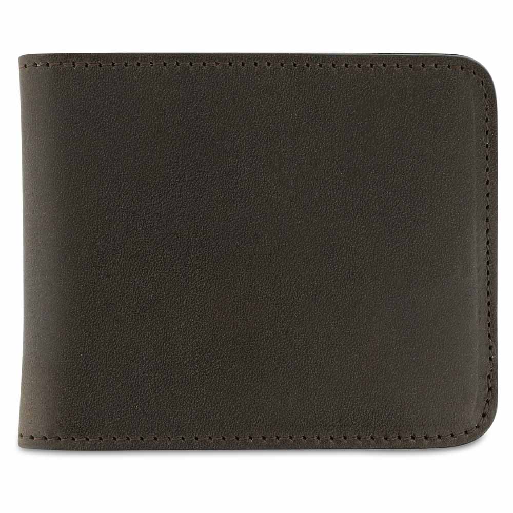 Leather Billfold Wallet - Khaki / Natural - Escuyer