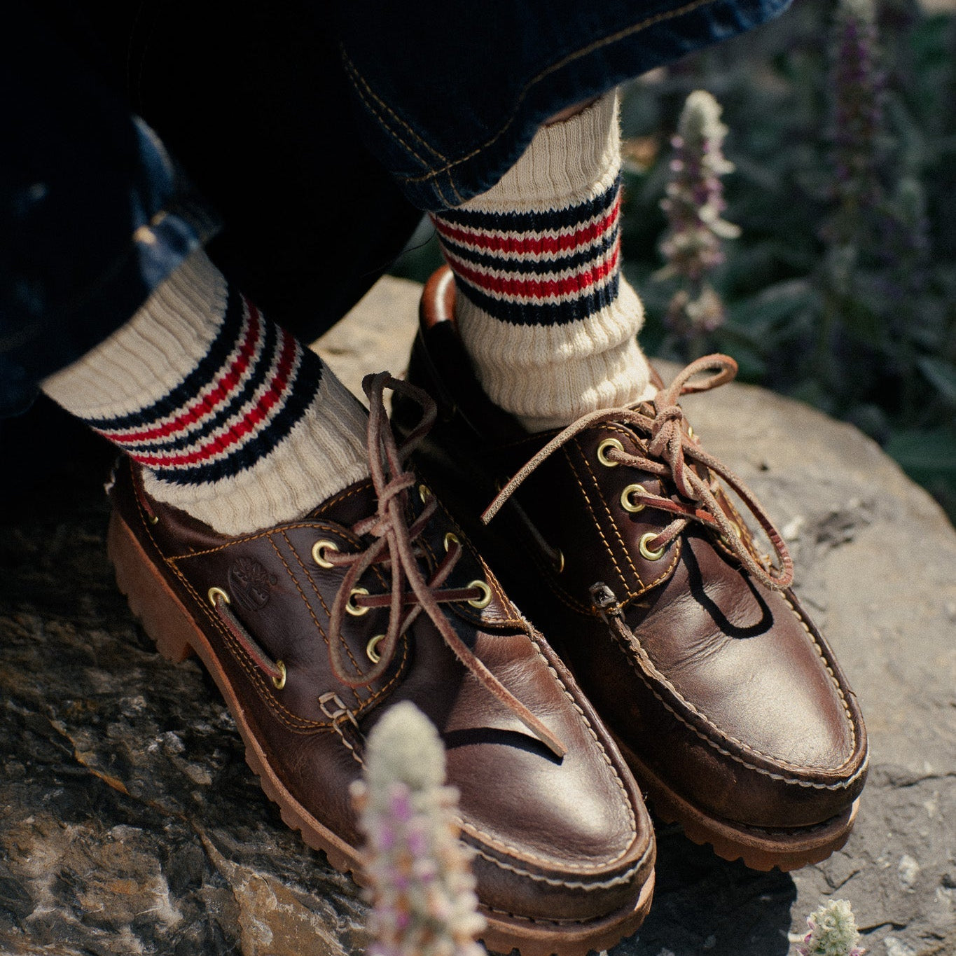 Escuyer socks with boat shoes — the effortless nautical combination for women and men, handcrafted in Portugal