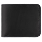 Escuyer black billfold wallet — Italian vegetable tanned leather exterior, front view