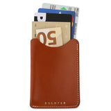 Leather Card Sleeve - Jungle Green