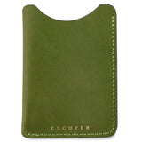 Leather Card Sleeve - Jungle Green