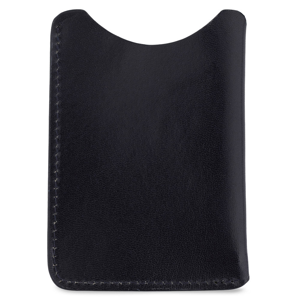 Leather Card Sleeve - Navy