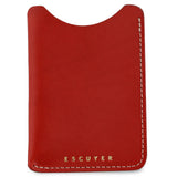 Leather Card Sleeve - Red