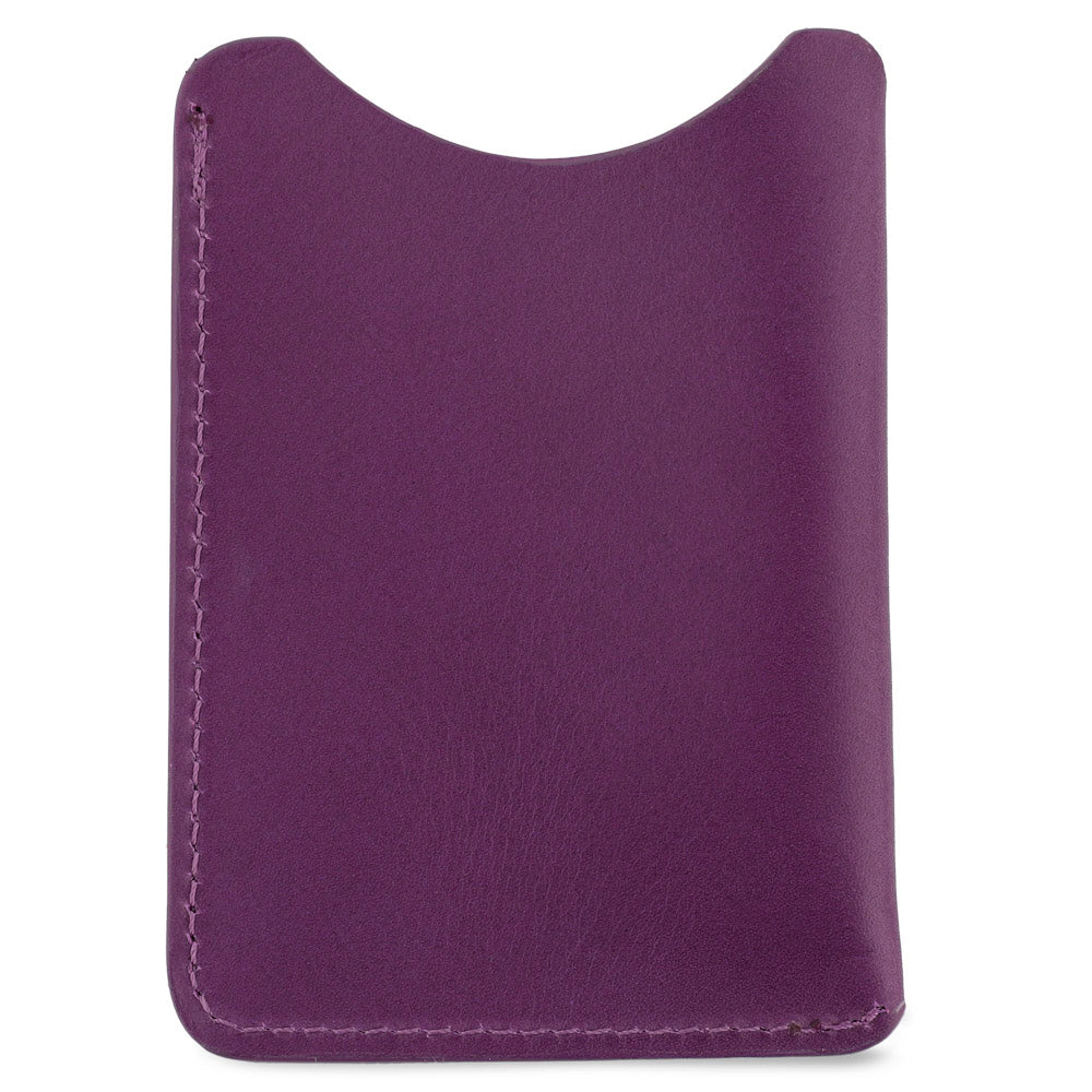 Leather Card Sleeve - Purple