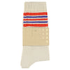 5 Stripes Socks - Ecru / Orange / Blue