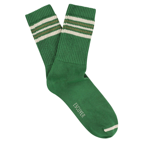 5 Stripes Socks - Green / Ecru / Khaki
