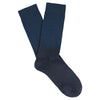 Pair of dark blue socks on a white background