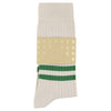 Stripes Socks Ecru and Green made of cotton in Portugal