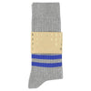 Classic Stripes Socks Grey and Blue made of cotton in Portugal