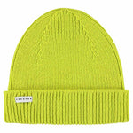 Bright yellow ribbed merino wool beanie by Escuyer