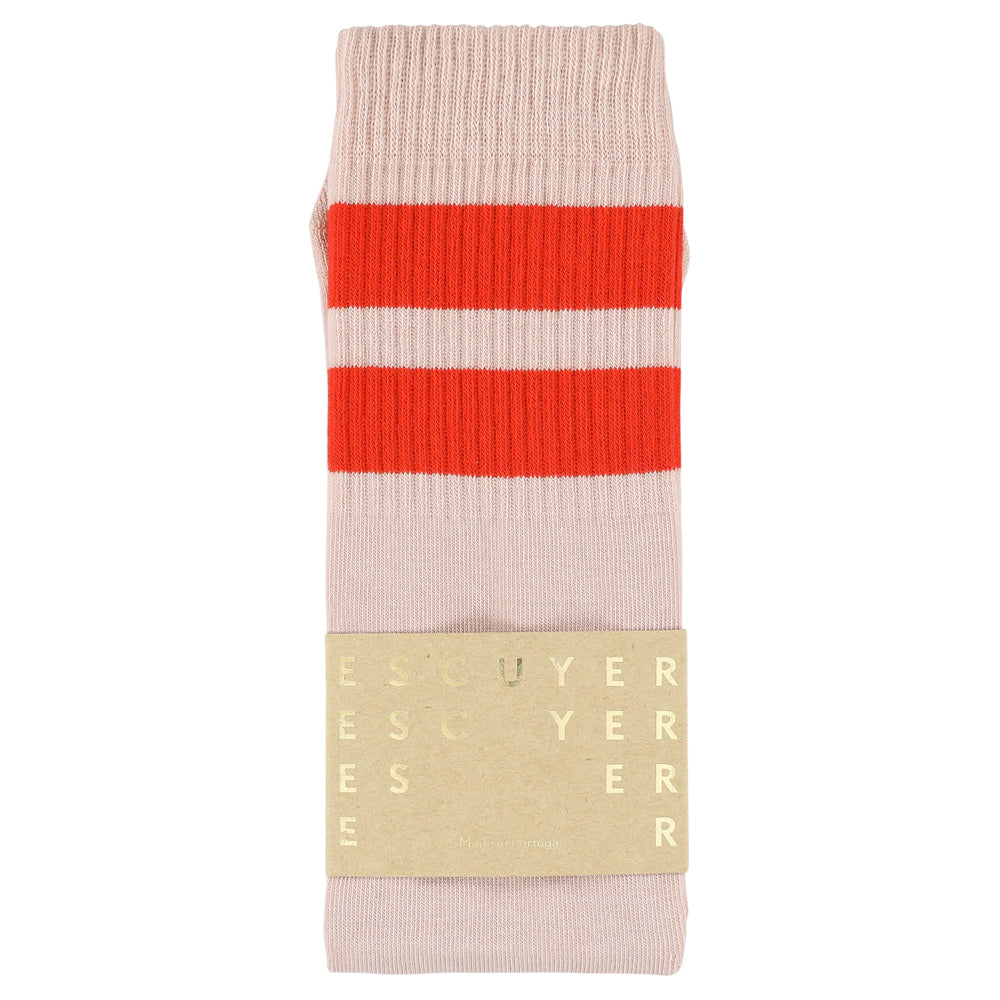 Unisex Tube Socks Pink Orange - Escuyer