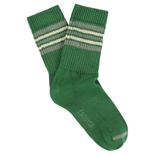Women 5 Stripes Socks - Green / Agave / Sand