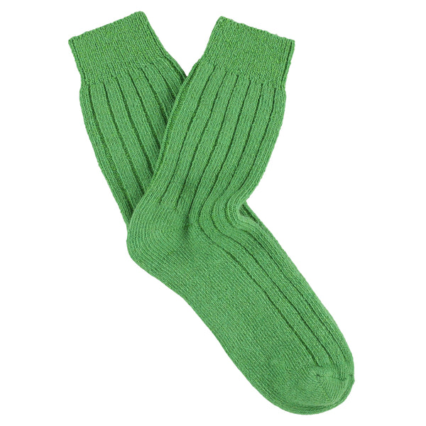Wool and Cashmere green socks Made in Europe from Escuyer brand