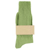 Women Crew Socks Light Green made of soft cotton in Portugal