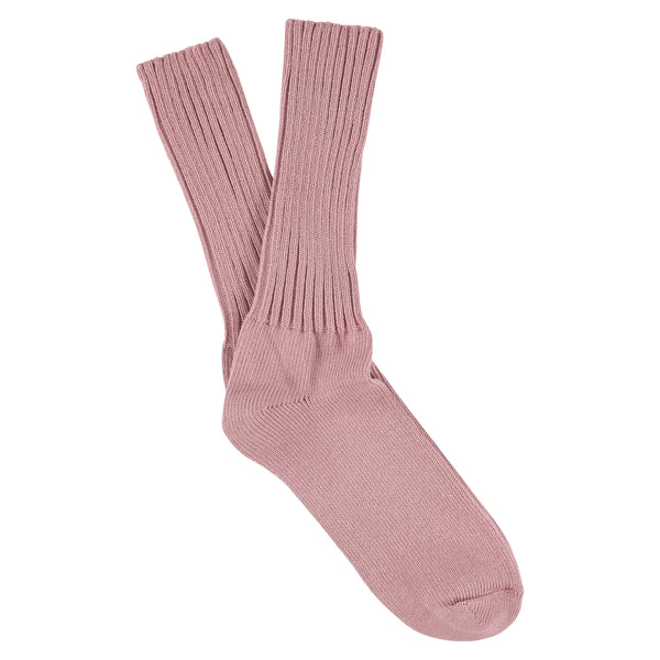 Women Crew Socks Pink made of soft cotton in Portugal