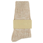 Escuyer women's pink melange socks, crew length, made in Portugal