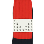 Men Colour Block Socks Molten Lava / Deep Well - Escuyer