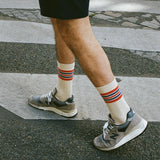 Striped Cotton Socks made in Europe (Portugal). Inspired by sport kits of the 1970s