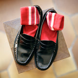 Women 5 Stripes Socks - Red / Pink / Bordeaux