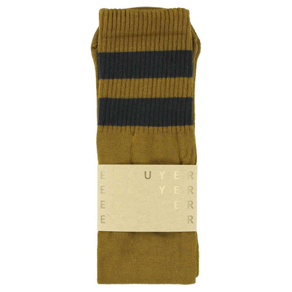 Unisex Tube Socks Cumin Off Black - Escuyer