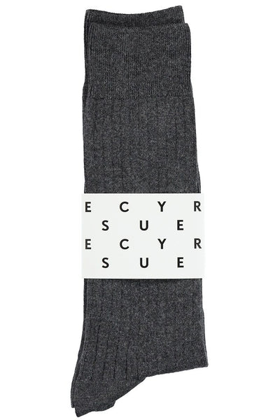 Classic Ribbed Socks - Anthracite - Escuyer