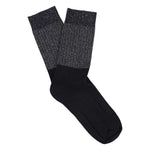 Lurex Block Socks - Silver  / Blue - Escuyer