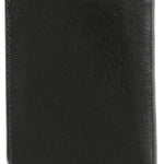 Escuyer black slim leather wallet closed — slim profile for front pocket carry
