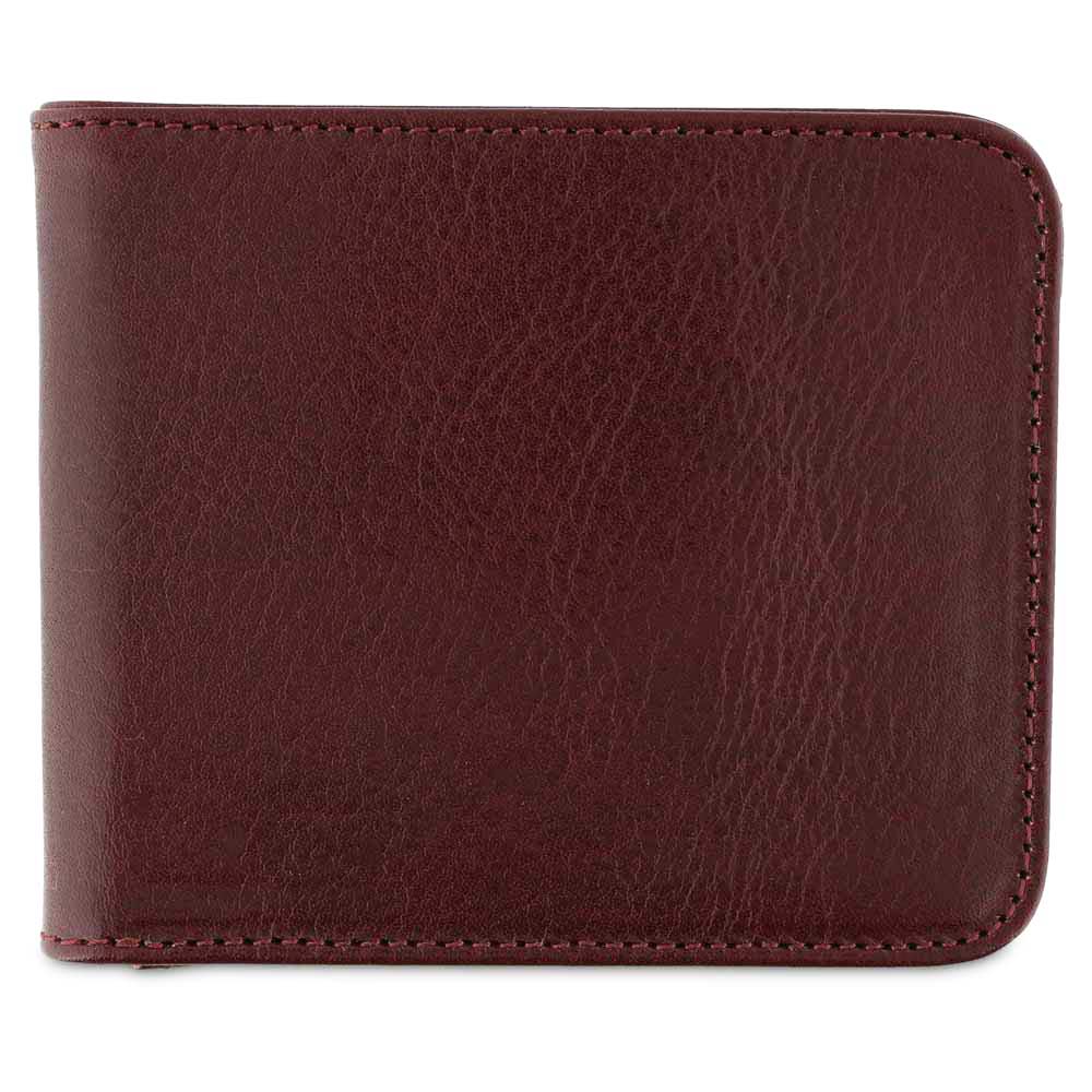 Leather Billfold Wallet - Burgundy - Escuyer