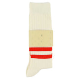 Men Stripes socks - Ecru / Vintage Orange - Escuyer